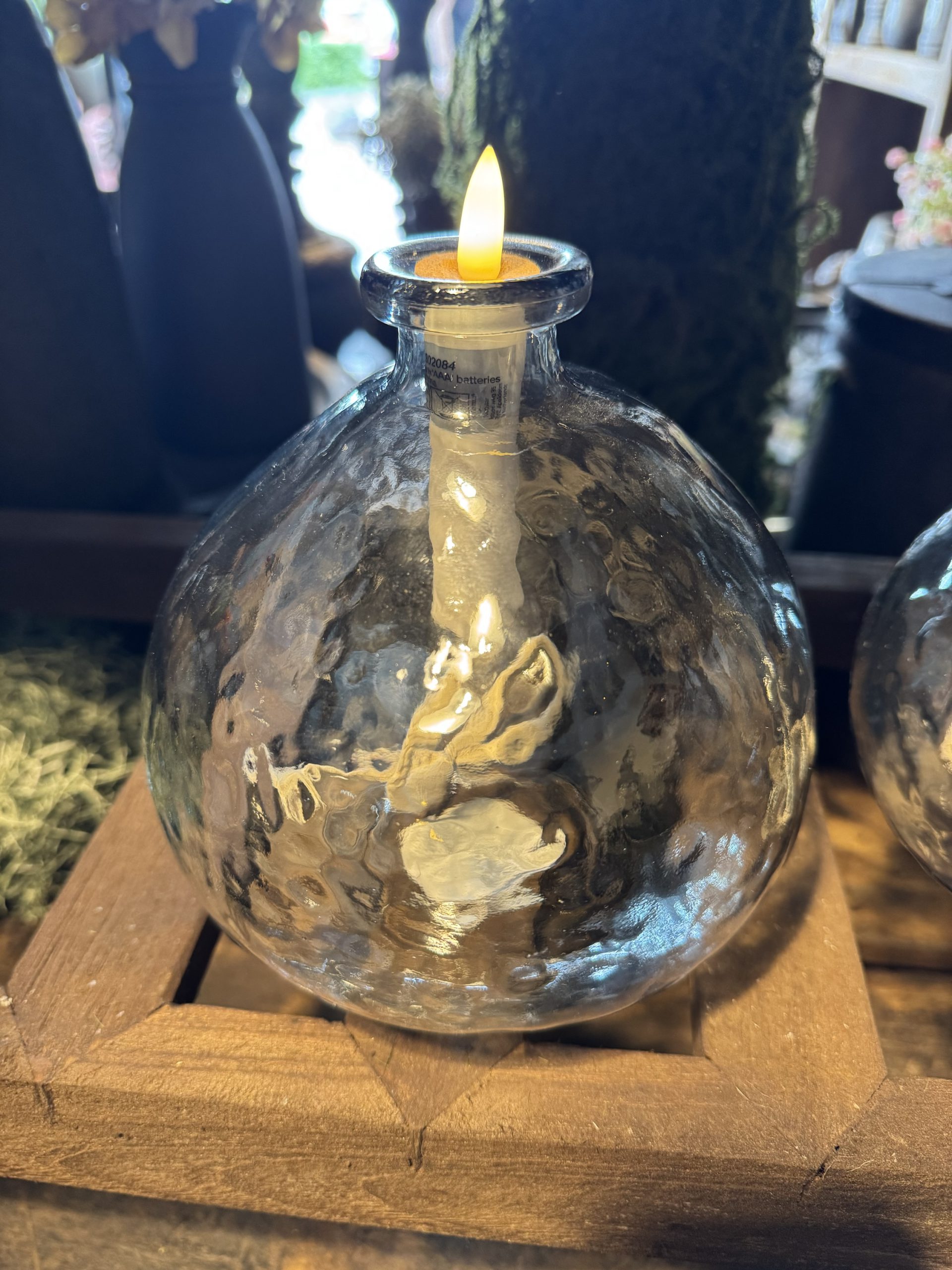 Olielamp Led helder glas