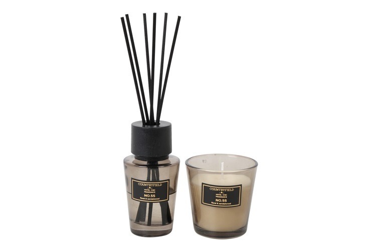 Cadeauset Geurstokje en Geurkaars No.55 Floral & Sandalwood - Afbeelding 3