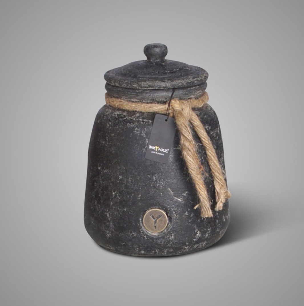 Brynxz Pot and Top With Rope Basalt M