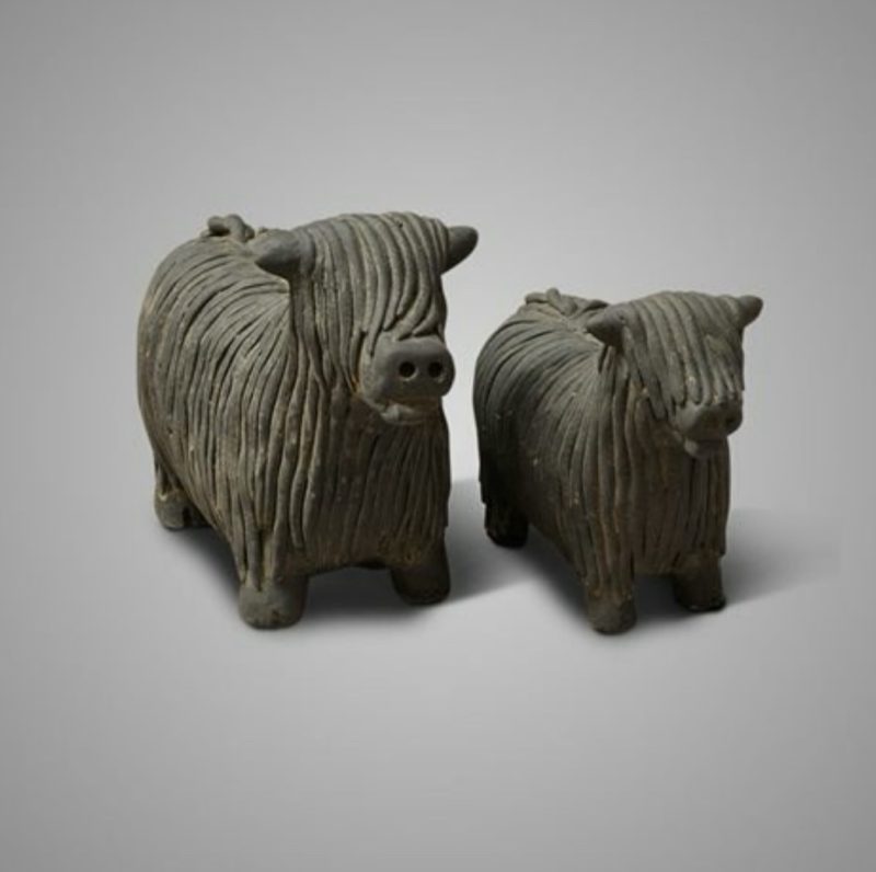 Set of 2 schottish highlander majestic vintage