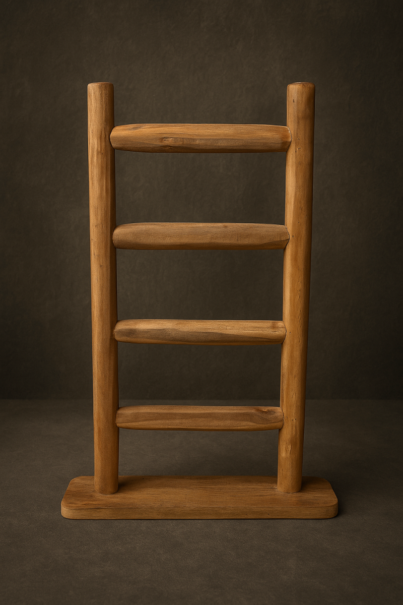 Houten ladder op voet - Afbeelding 2