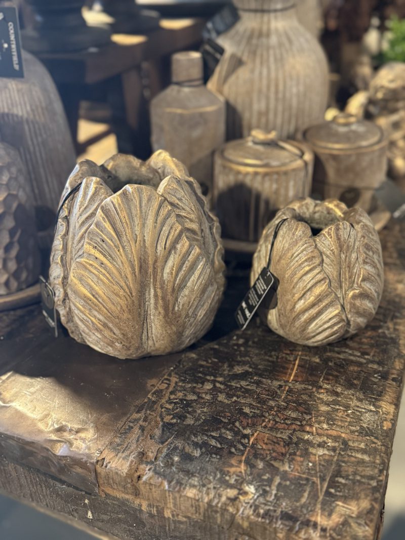 Brynxz Vase Tulip leaf Relief Jewel S/M