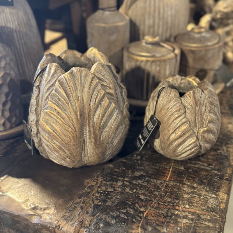 Brynxz Vase Tulip leaf Relief Jewel S/M