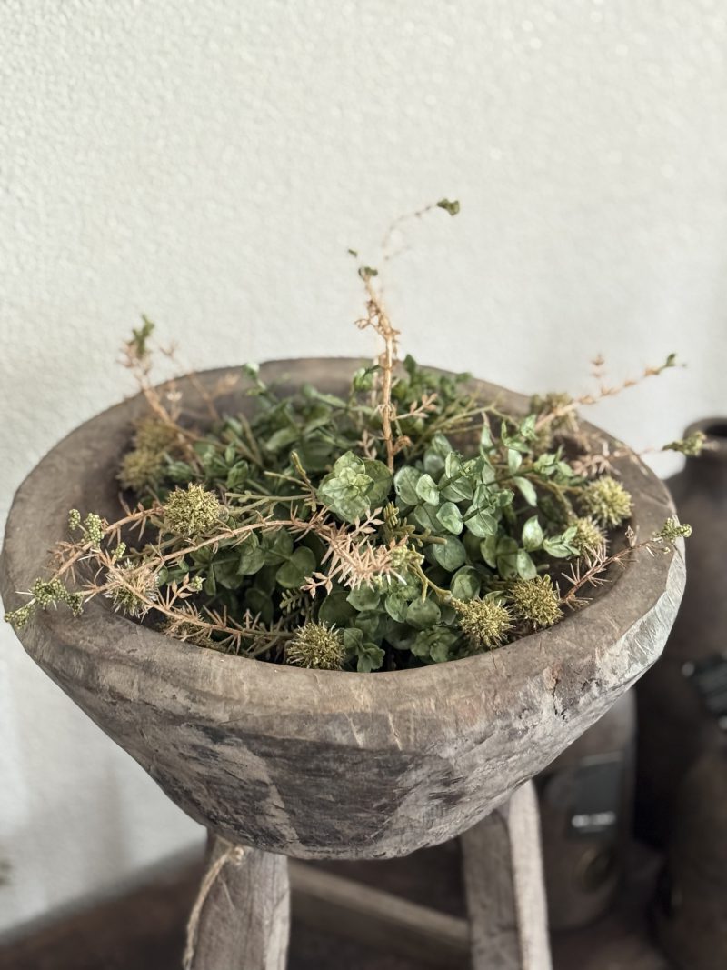 Kunstbloem halve bol biddle S groen