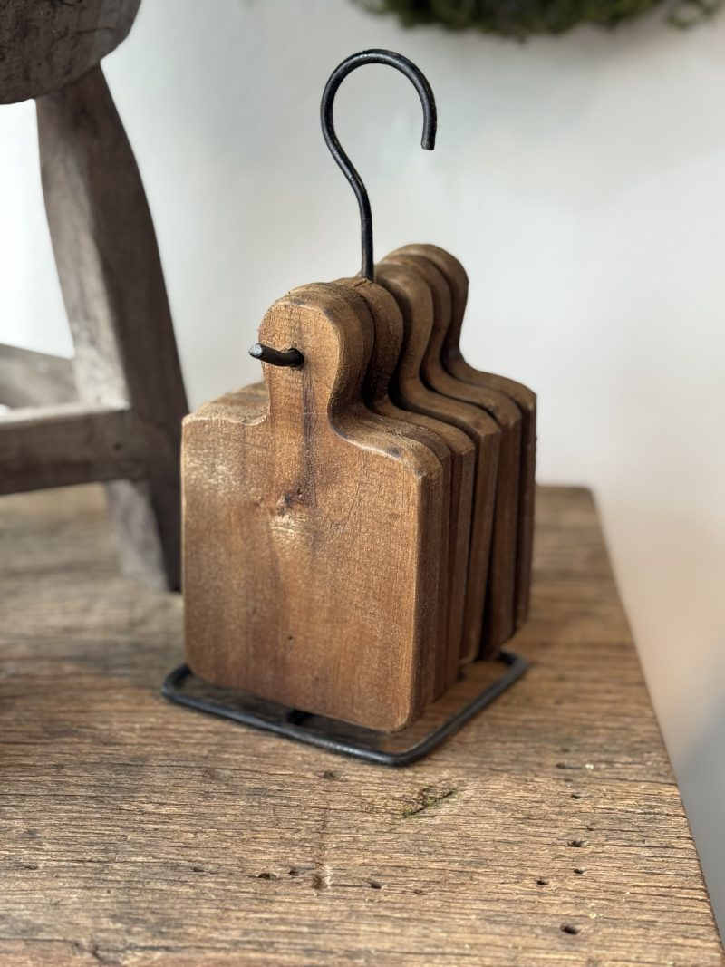 Houten Onderzetters aan stander