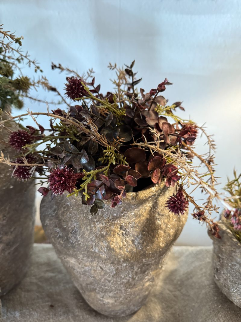 Kunstbloem halve bol biddle S Rood