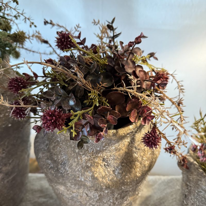 Kunstbloem halve bol biddle S Rood