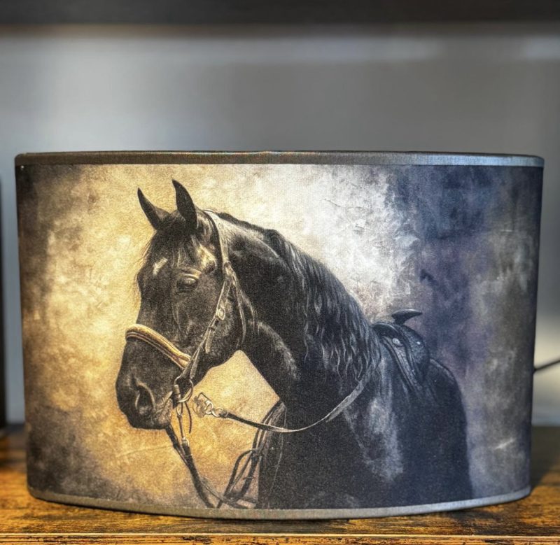 Lampenkap ovaal met paard