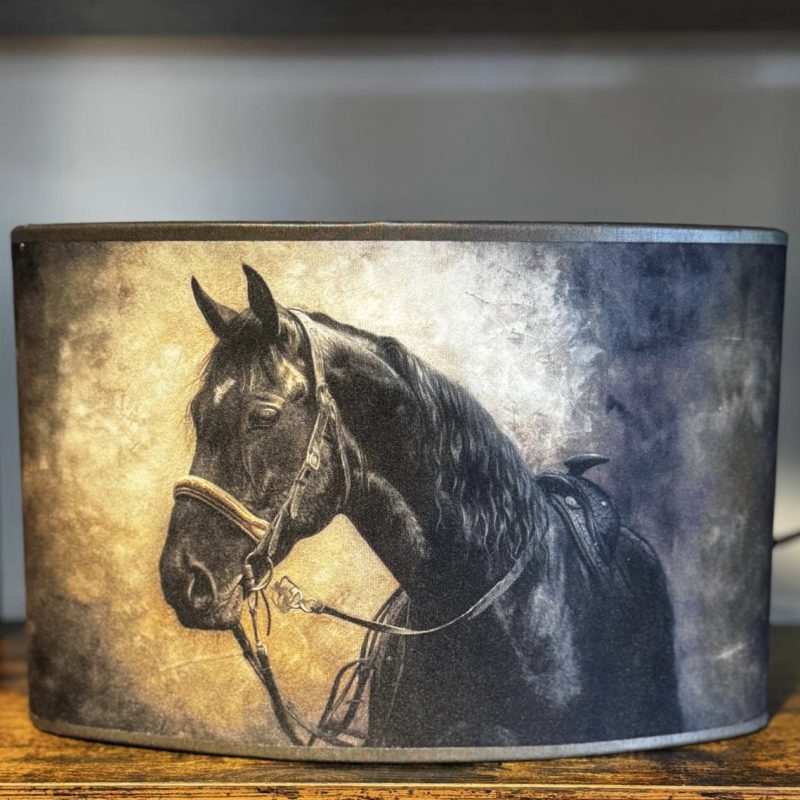 Lampenkap ovaal met paard