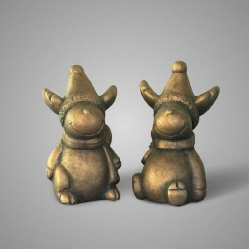 Brynxz  Set of 2 Sitting Rudolph's
Majestic Gold