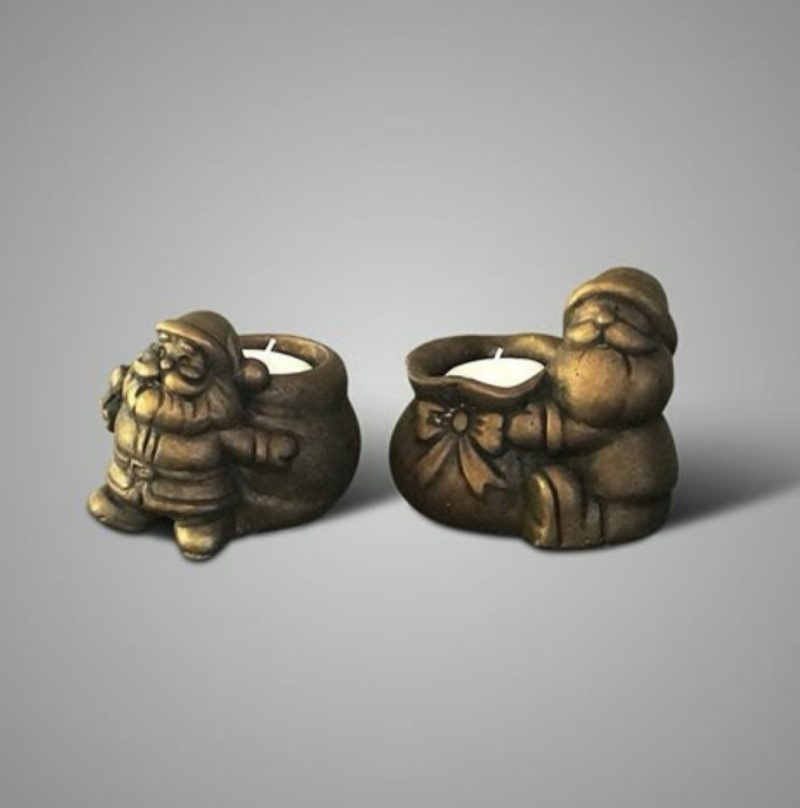 Brynxz Set of 2 Tealights Santa
Claus on his Back
Majestic Gold