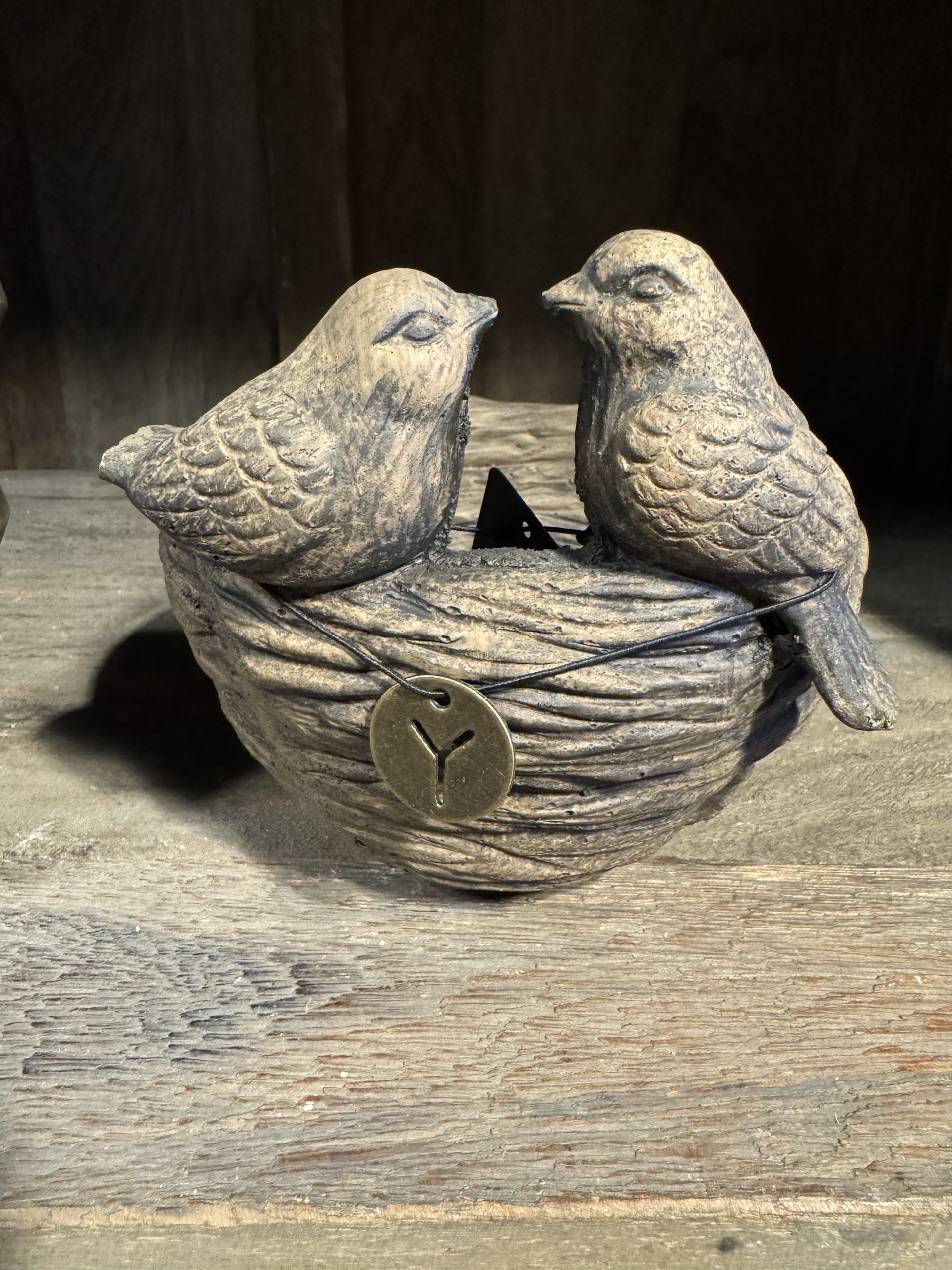 Brynxz Two Birds on a nest Majestic Brown  LET OP!! BESCHADIGING!!  50% korting!!!