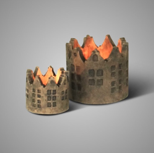 Brynxz Set of 2 Tealightholders Canalhouse Majestic Brown