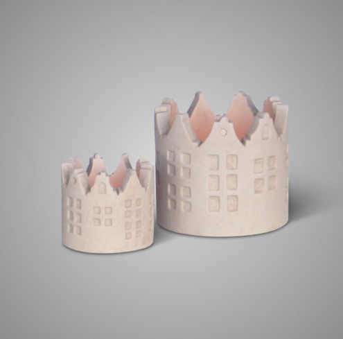 Brynxz Set of 2 Tealightholders Canalhouse Majestic Taupe