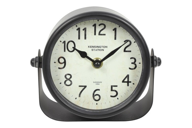 Tafelklok Sewald zwart/wit