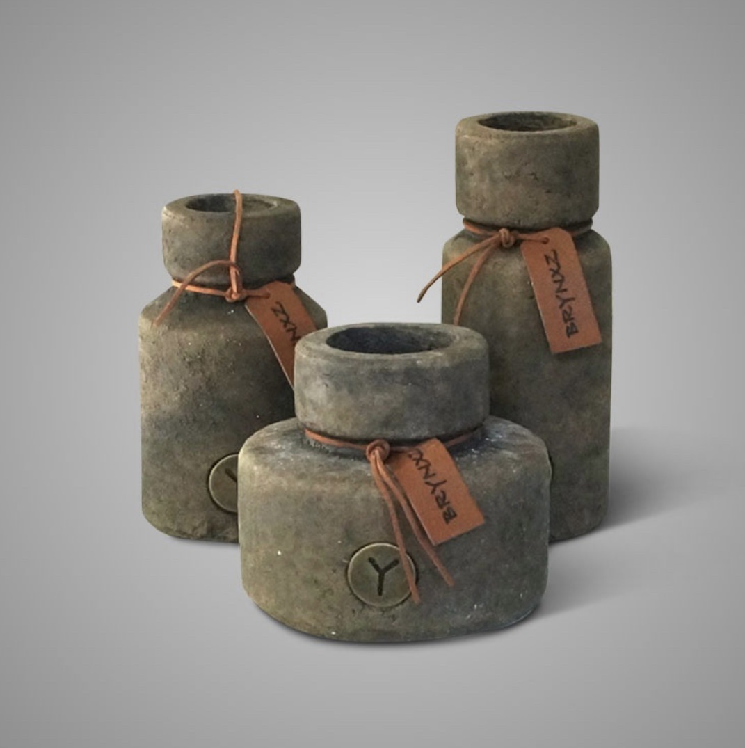 Brynxz Set of 3 Bottles Leather Rope Majestic Brown