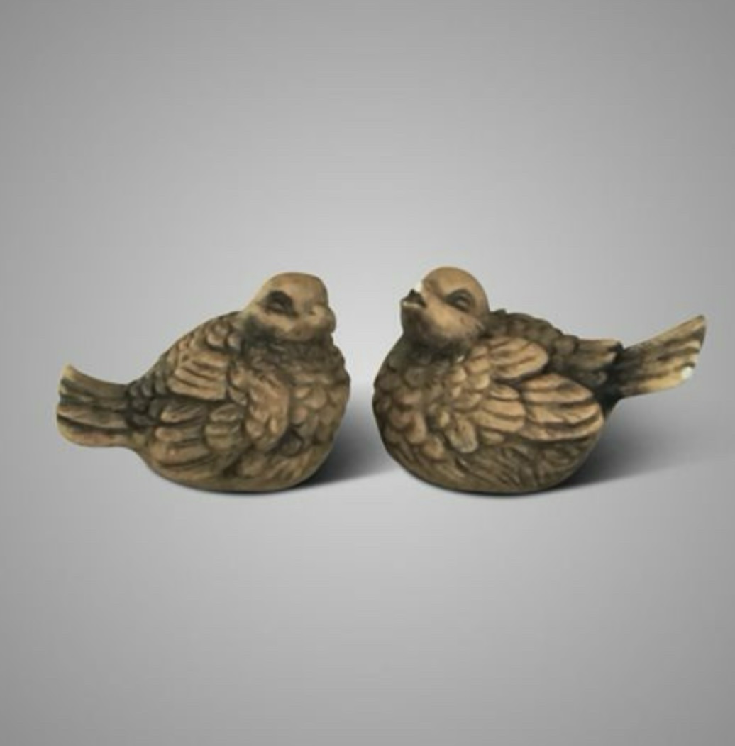 Brynxz Set of 2 Birds Classic Majestic Brown