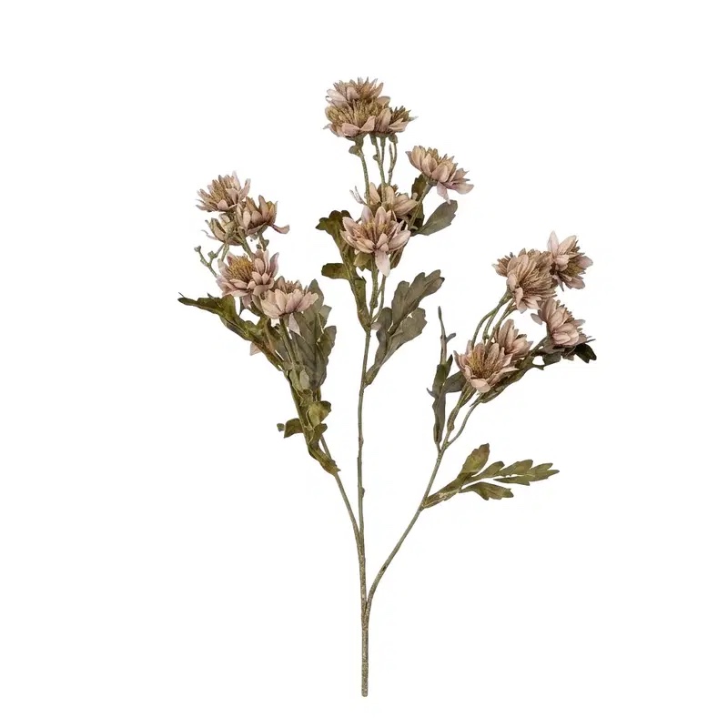 Kunstbloem Chrysanthenum Brown